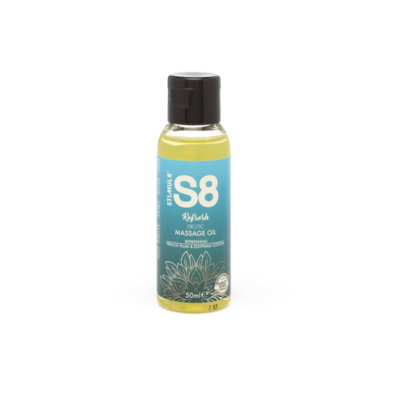 S8 Massage Oil 50ml French Plum & Egyptian Cotton